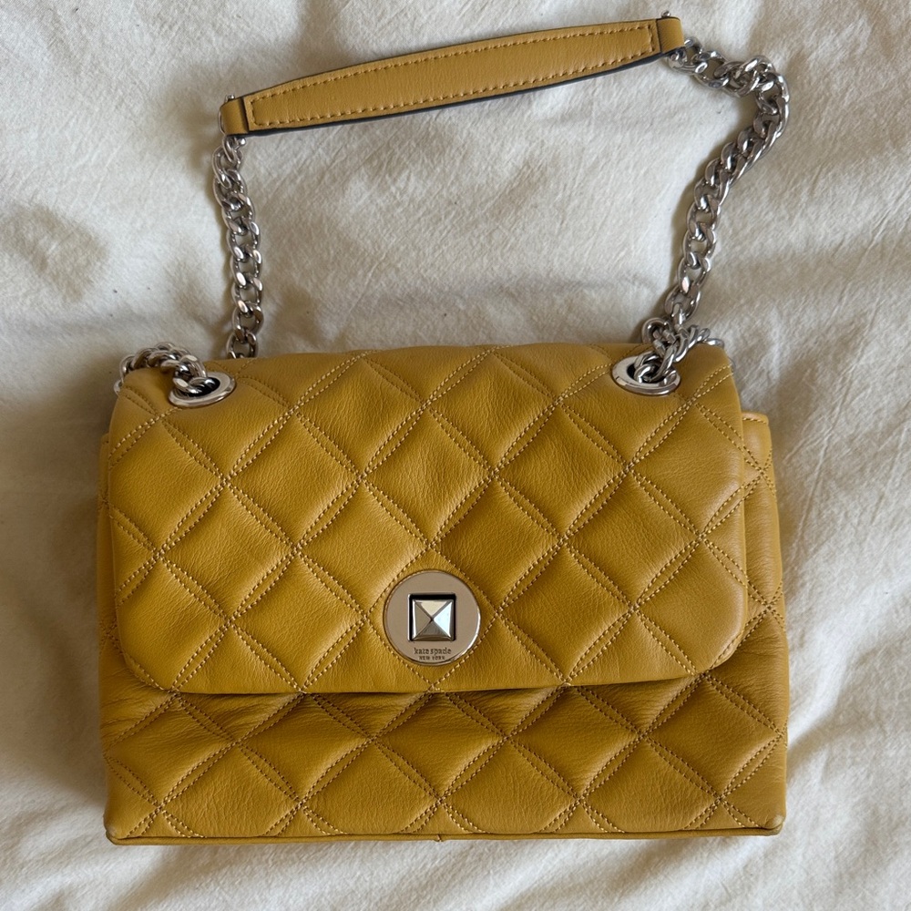 Kate Spade Mustard Quilted Shoulder Bag